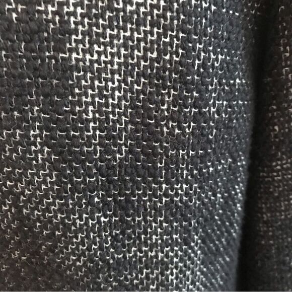 Coldwater Creek Blazer Women Size 10 Navy Tweed Cotton-Linen Blend Open Front - Picture 10 of 12